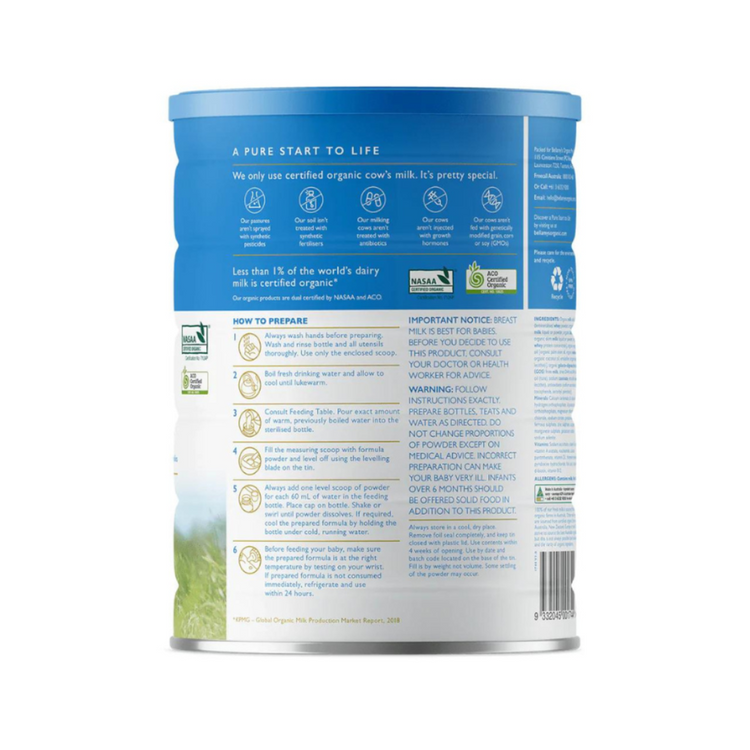 Bellamy's Organic EQUIFINA Infant Formula Step 1 (900g) (0-6 months)