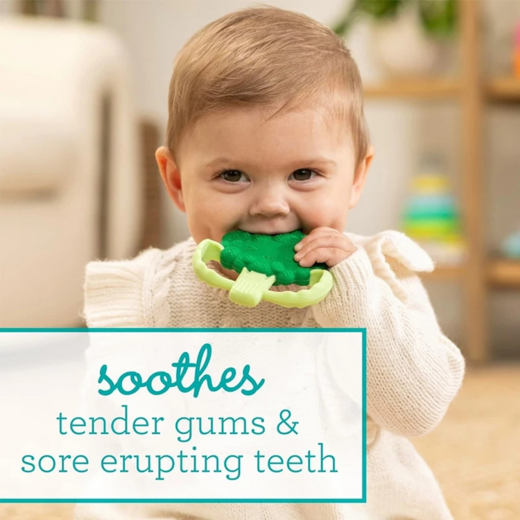 Infantino 316730 Lil Nibbles Textured Silicone Teether - Broccoli (0m+)
