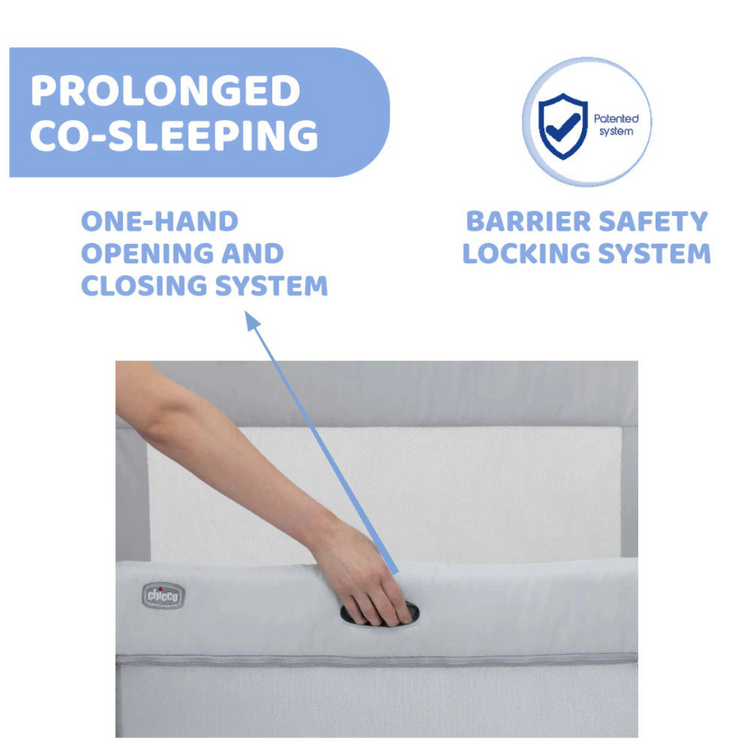 Chicco Next2Me Forever Co Sleeping Cot - Ash Grey (New Born to 22kg)