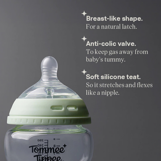 Tommee Tippee Natural Start Glass Baby Bottle , Self-Sterilising,BPA Free
