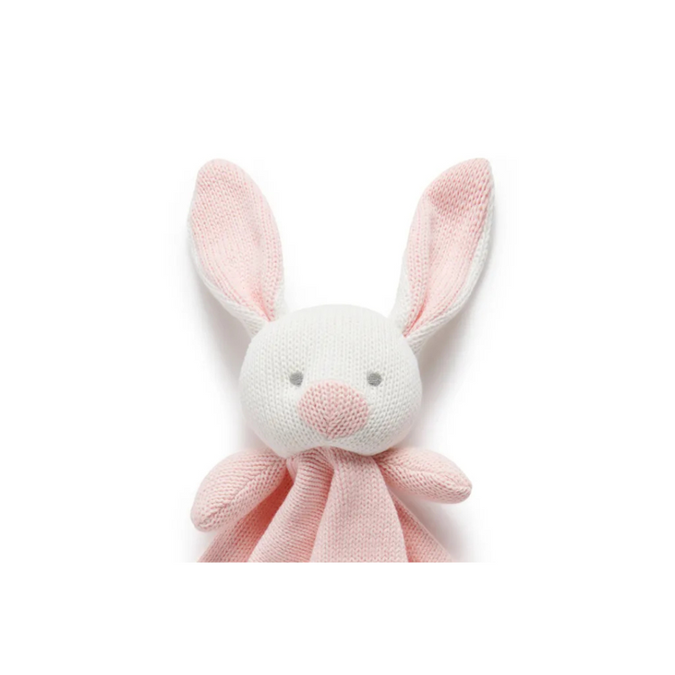 Purebaby Organic Pink Bunny Knitted Bunny Comforter