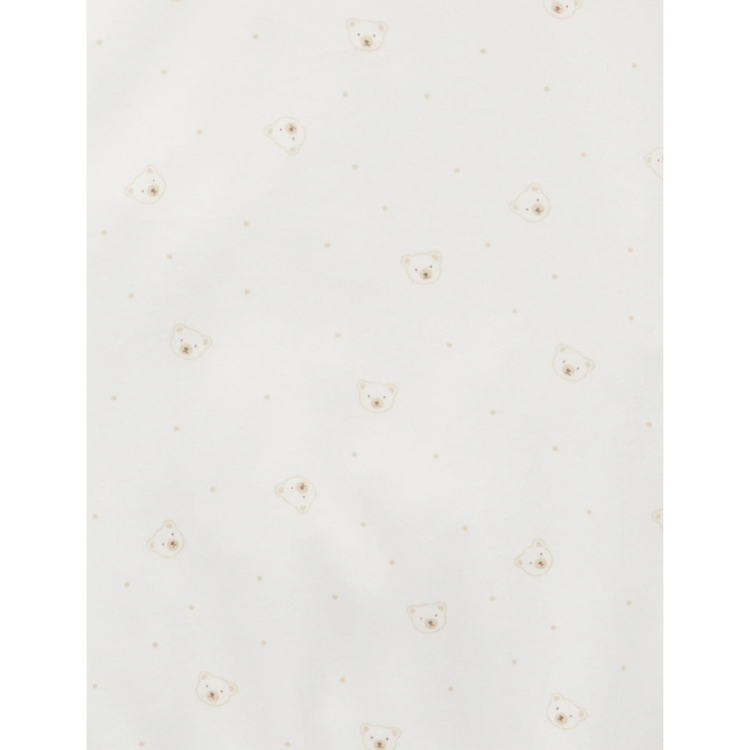 Purebaby Organic Baby Sleepsuit - Vanilla Bear