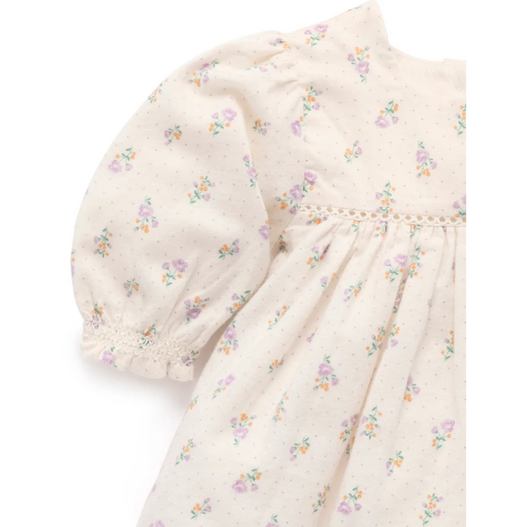 Purebaby Organic Baby Kids Primrose Print Dress