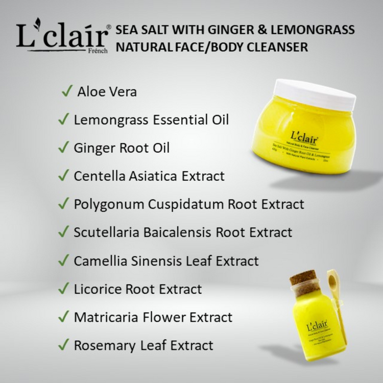 Lclair Sea Salf With Ginger Root Oil & Lemongrass