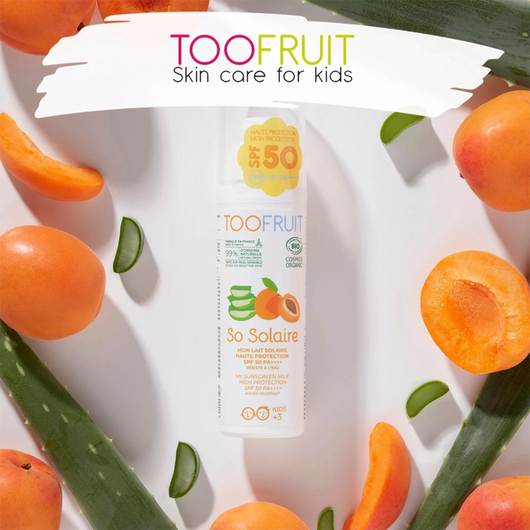 TooFruit So Solaire Sunscreen Milk High Protection SPF50 PA++++ (Aloe Vera + Apricot) 30ml/100ml