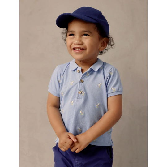 Purebaby OrganicĀ Seagull Polo Shirt Seagull Broderie