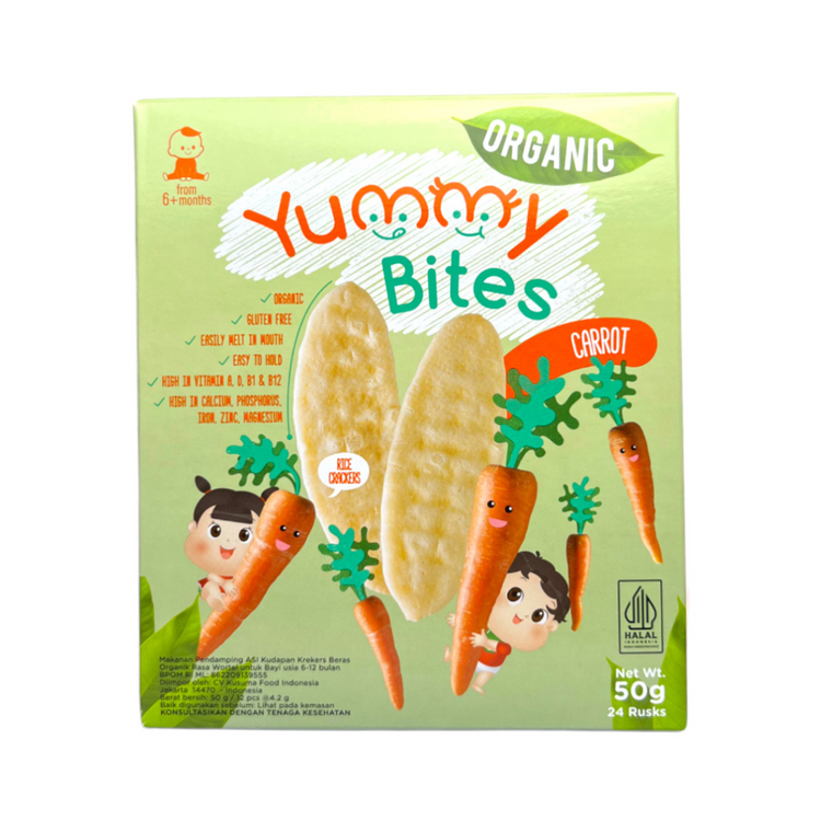 Yummy Bites Organic Rice Crackers 50g (7M+)