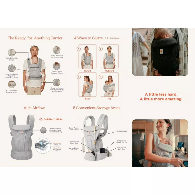Ergobaby Omni Deluxe All-in-One Mesh Baby Carrier - Newborn to Toddler (0-4 years)