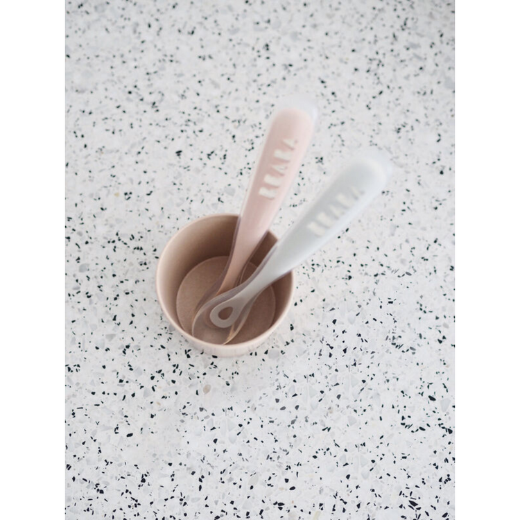 Beaba 1st Age Silicone Spoon Travel Twin Set (with Case)(4m+)
