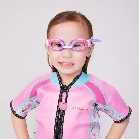 Cheekaaboo Kids Swim Goggles with Adjustable Silicone Strap - Pink Mermaid