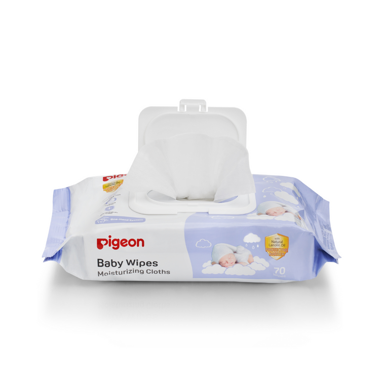 Pigeon Baby Wipes Moisturizing Cloths (3x70s)
