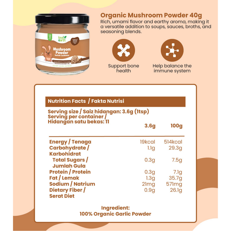 Love Earth Baby Powder Natural Seasoning (30g & 40g)
