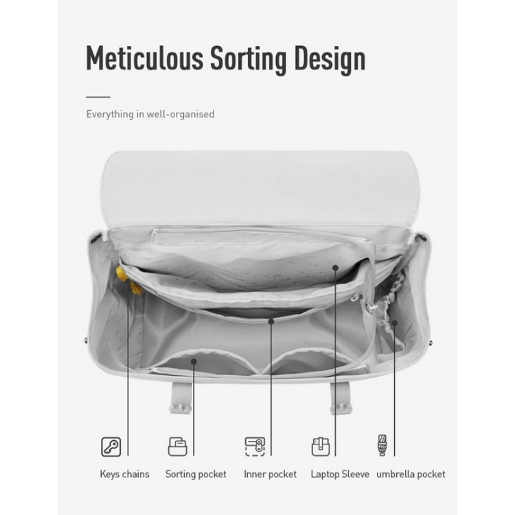 MAH Siro Backpack 14" | Splash Proof Laptop Bag with Zipper Compartment