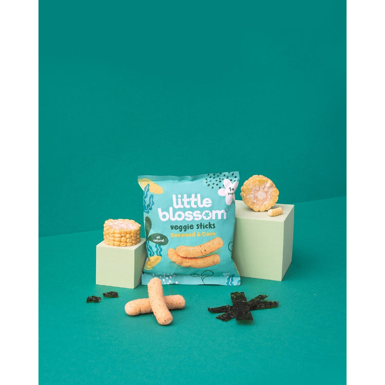 Little Blossom Veggie Sticks 12g - Seaweed & Corn