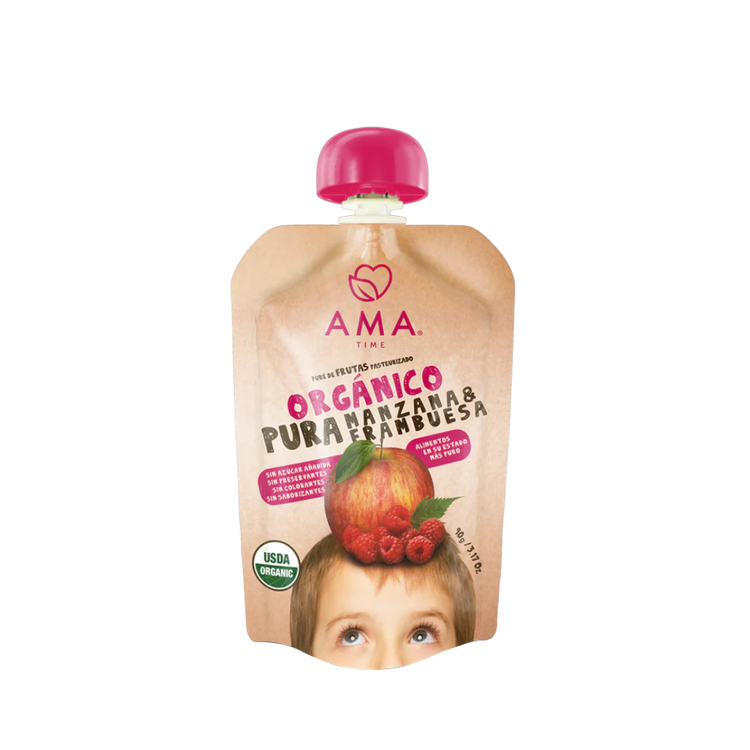 AmaTime 100% Organic Puree Pouches 90g (6m+)