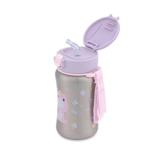 Skip Hop Besties Squad Stainless Steel Straw Bottle - Unicorn (12+ months)