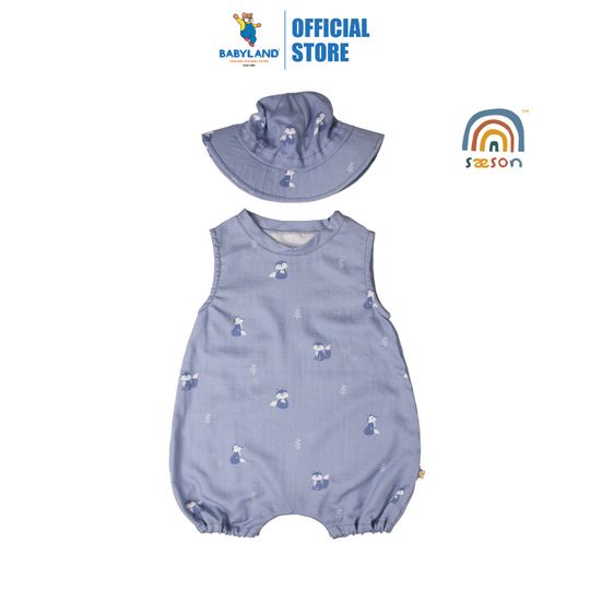 Saeson TENCEL Basic Jumpsuit Set - Blue White Fox