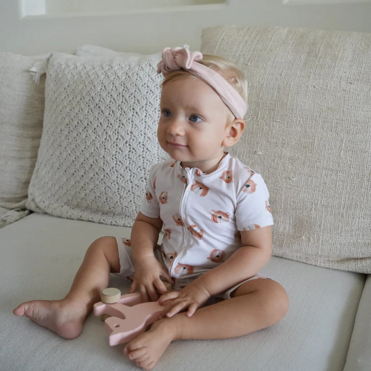 Joey & Mom Zipper Bamboo Romper