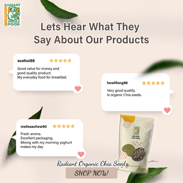 Radiant Organic Chia Seeds 200g