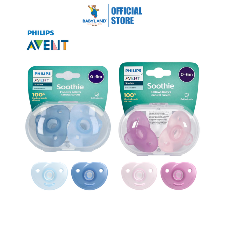 Philips Avent Curved Soothie (0-6m) (2pcs)
