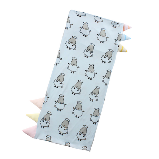 Baa Baa Sheepz Bed-Time Buddy Case Big Sheepz Blue with Color & Stripe tag