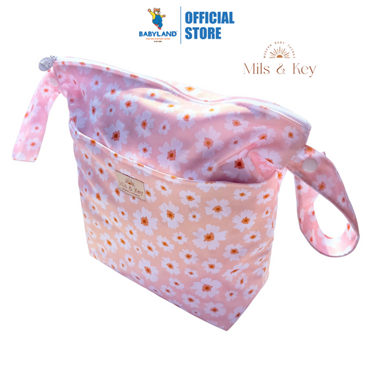 Mils and Key Everywhere Bags - Rose Pink Daisy