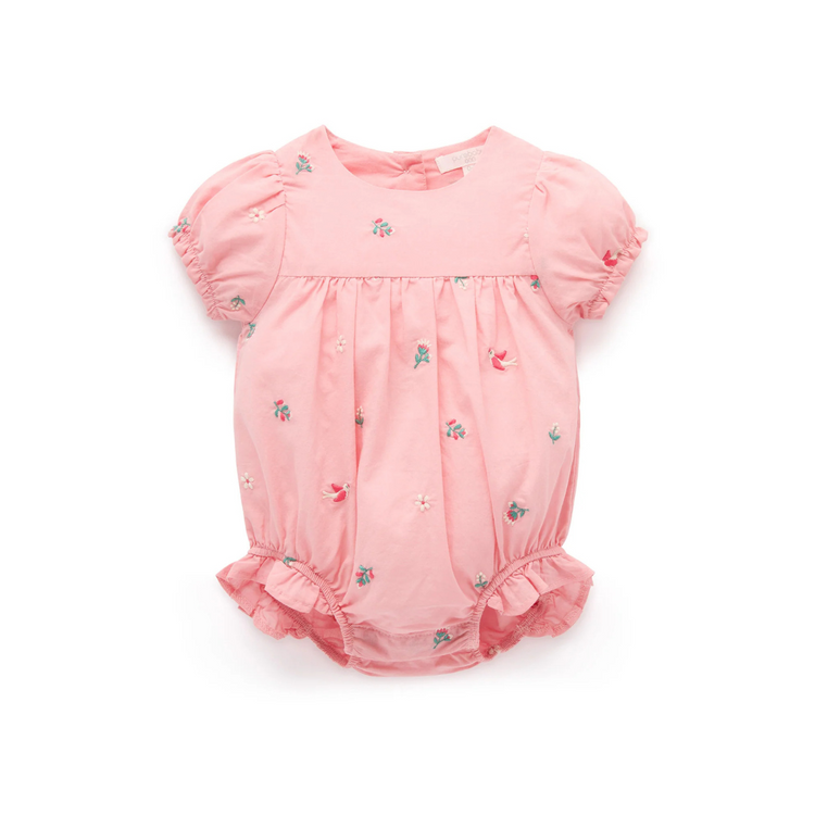 Purebaby Organic Swallow Broderie Swallow Embroidered Bodysuit