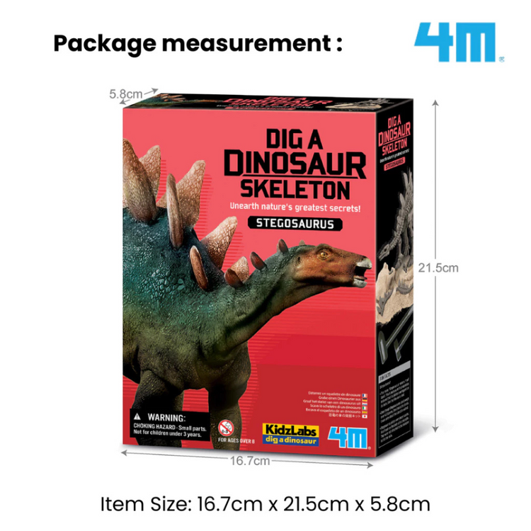 4M KidzLabs - Dig a Stegosaurus Skeleton (8Y+)