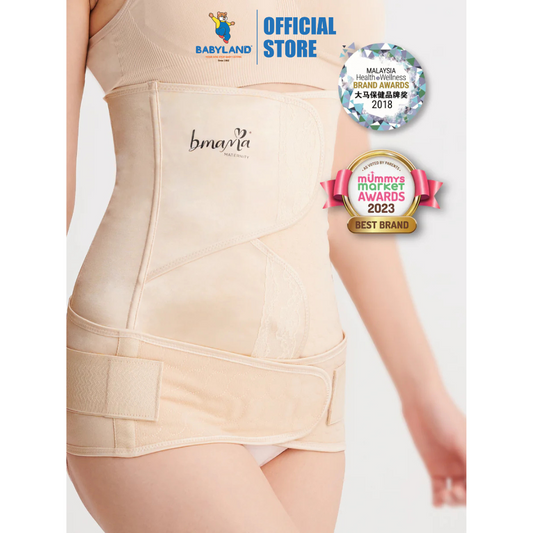 Bmama 2in1 Belly and Pelvic Binder Satin Set (2pcs) Beige
