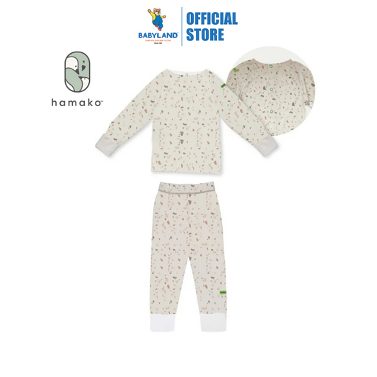 Hamako Tencel Baby Button Long Set Dreamscape Mosaic