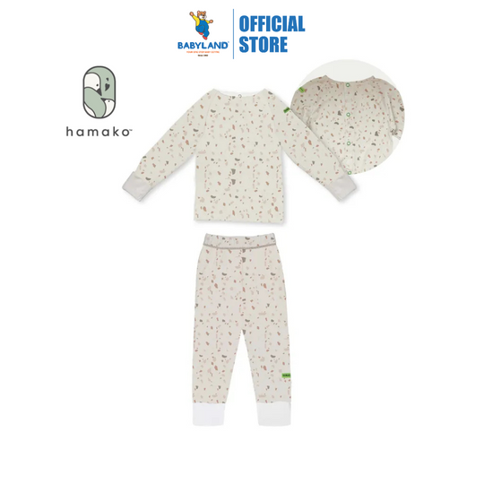 Hamako Tencel Baby Button Long Set Dreamscape Mosaic