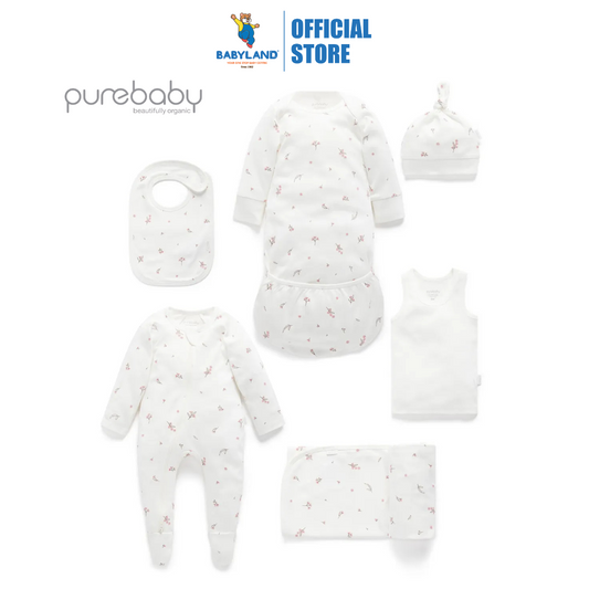 Purebaby Organic Newborn Hospital Pack - Vanilla Blossom