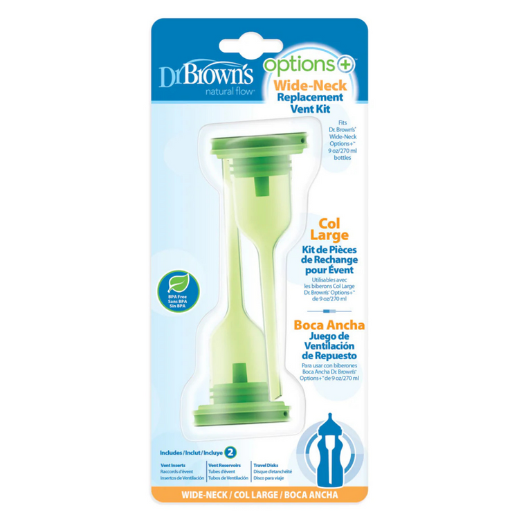 Dr Brown's Options+ Baby Bottle Replacement Vent Kit (2 Reservoirs, 2 Inserts)