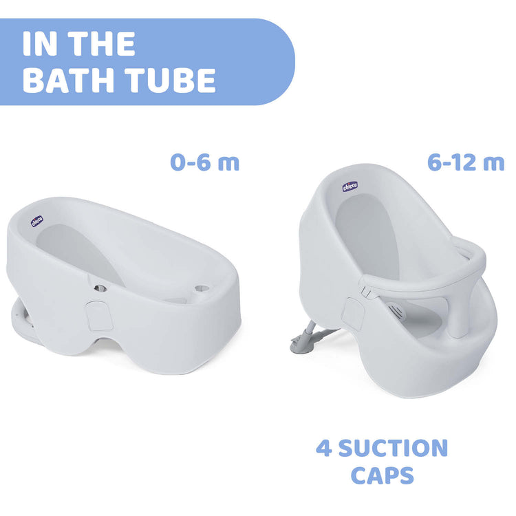 Chicco Bubble Nest Bath Tub Cool Grey