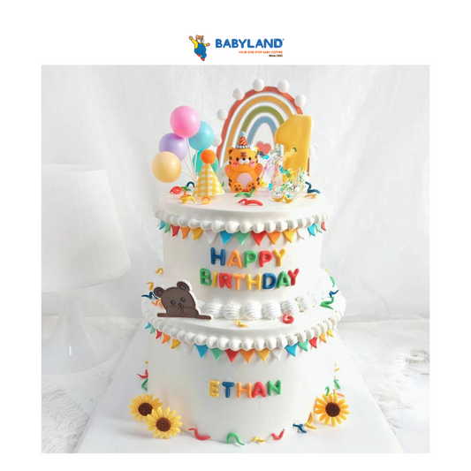 [PRE-ORDER] Yippii Two Tier Tiger Cake D 9 Inch + D 7 Inch (Toy)