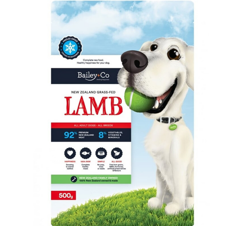 (Made in New Zealand) Bailey Co Freeze Dried Topper Meals - Single Ingredient (Venison, Beef, Lamb, Chickem+Salmon)