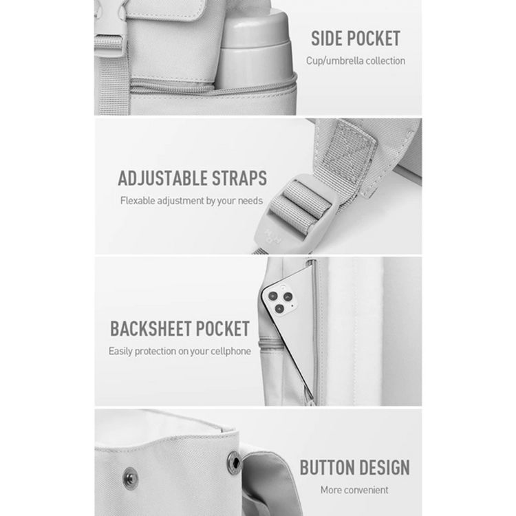 MAH Siro Backpack 14" | Splash Proof Laptop Bag with Zipper Compartment