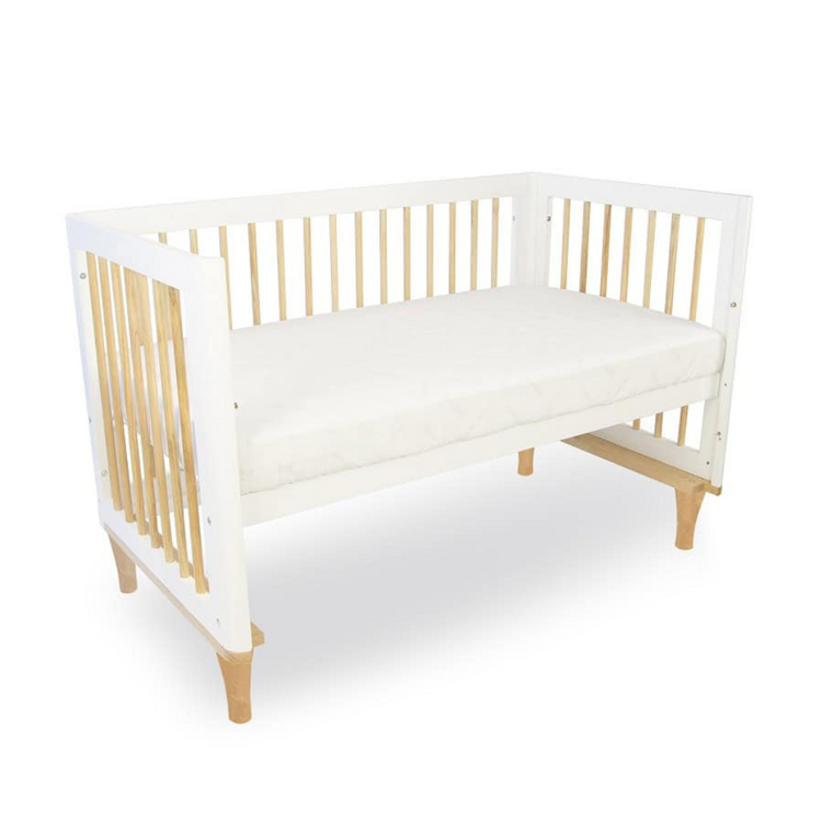 Babyhood Riya Cot - Beech & White ( Newborn to 5 years old )