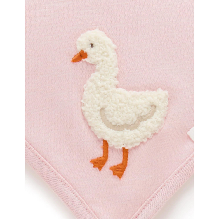 Purebaby Organic Bandana Bib - Marshmallow Print