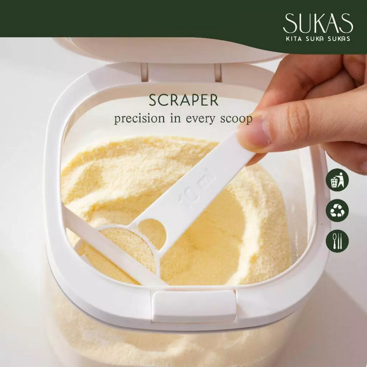 SUKAS Milk Powder Container Flip - Square Scraper (1000ml) (1700ml) (2300ml)