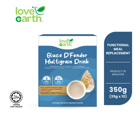 Love Earth Gluco D'Fender Multigrain Drink 350g (35g x 10 Sachets)