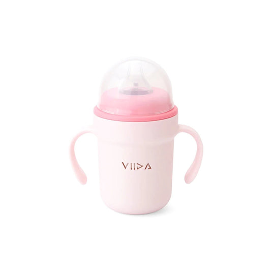 Viida Souffle Antibaterial Stainless Steel Spout Sippy Cup - Taffy Pink