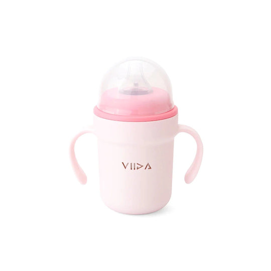 Viida Souffle Antibacterial Stainless Steel Spout Sippy Cup - Taffy Pink