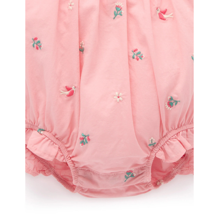 Purebaby Organic Swallow Broderie Swallow Embroidered Bodysuit