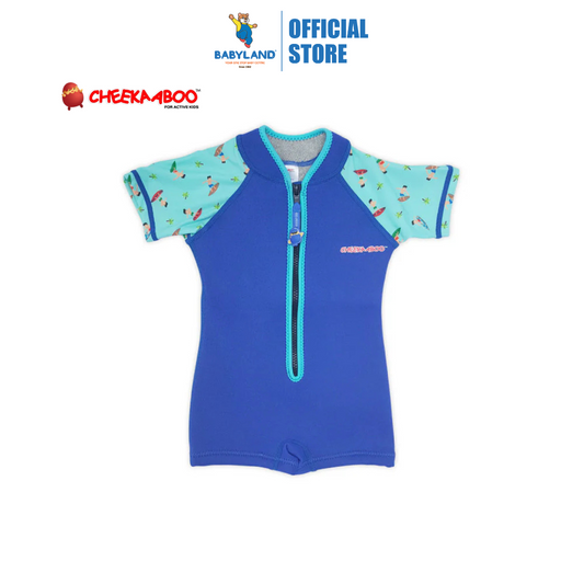 Cheekaaboo Wobbie Toddler Thermal Swimsuit UPF50+ Navy Blue Surfer