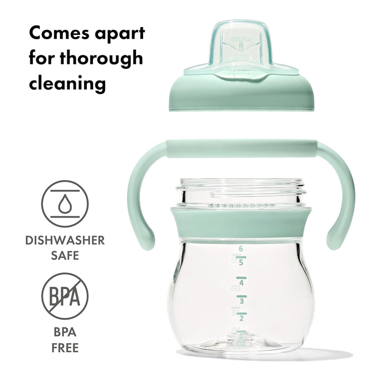 Oxo Tot Transitions Soft Spout Sippy Cup With Removable Handles 6Oz - Opal