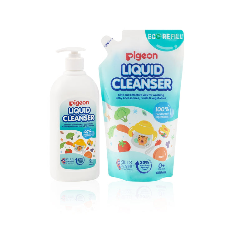 Pigeon Liquid Cleanser Pack (700ml Pump + 650ml Refill)