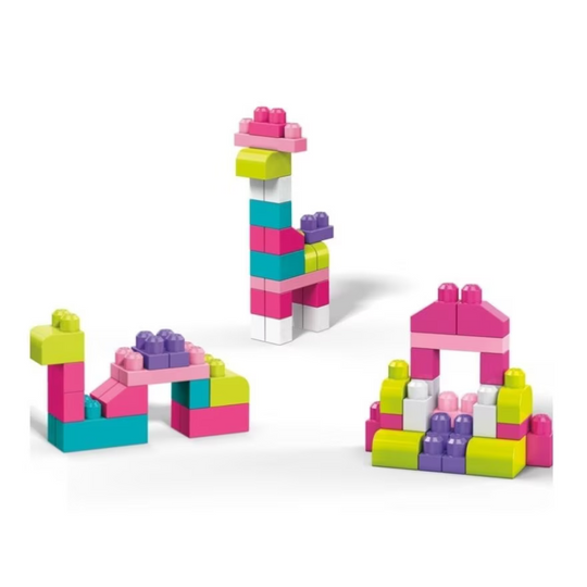 Fisher-Price Mega Bloks Value Big Building Bag (60 Pcs) - Pink