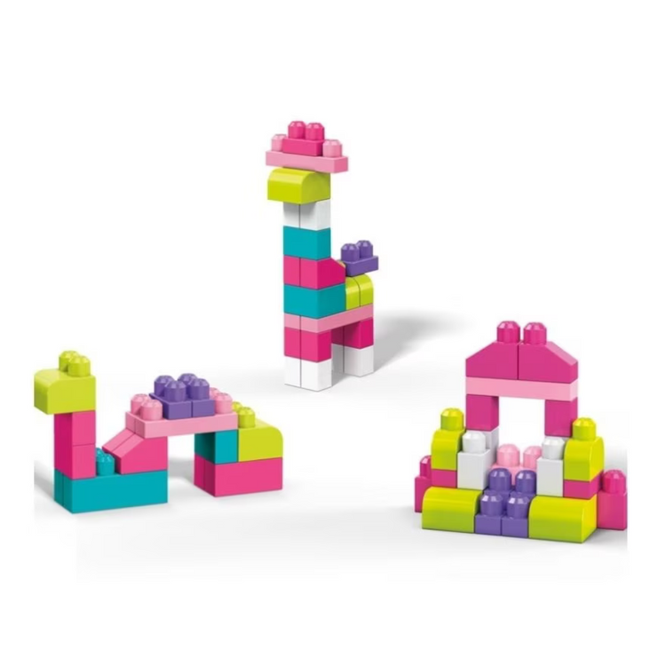 Fisher-Price Mega Bloks Value Big Building Bag (60 Pcs) - Pink