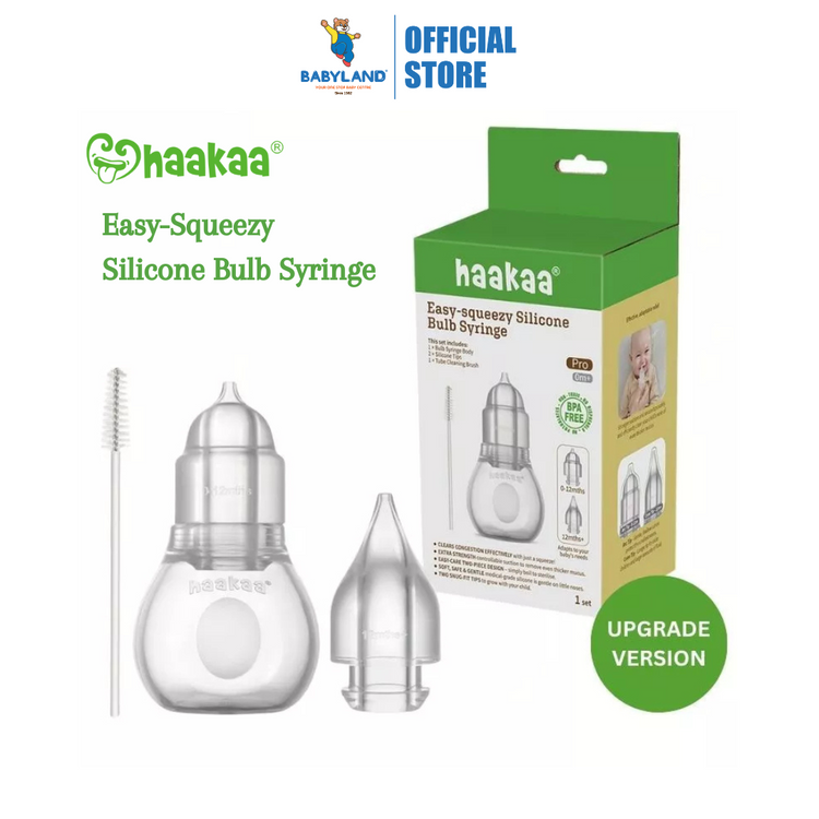 Haakaa Easy-Squeezy Silicone Bulb Syringe - PRO-VERSION (Upgraded) (0m+)